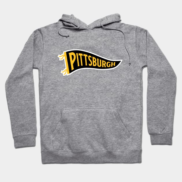 Pittsburgh Pennant - White Hoodie by KFig21